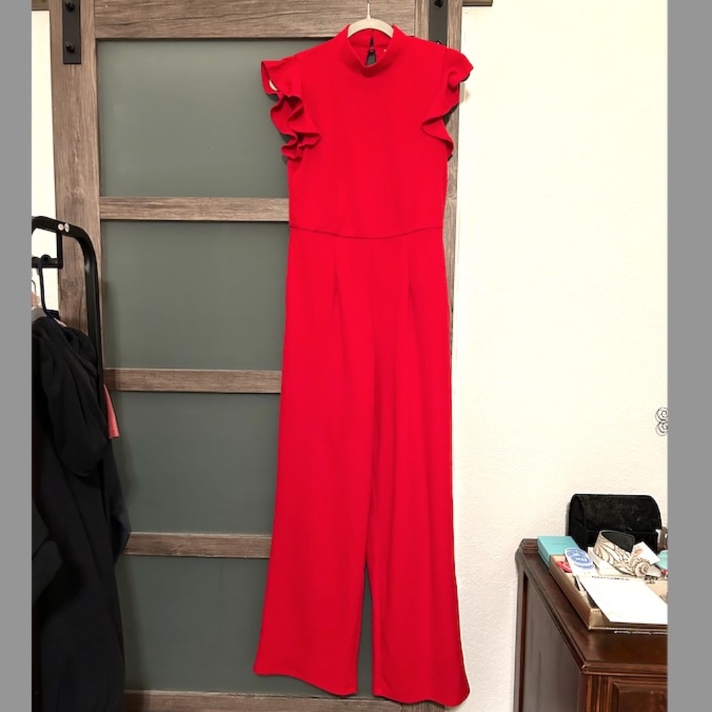 Francesca's | Women's Red Jumpsuit | Size Medium - Picture 2 of 9